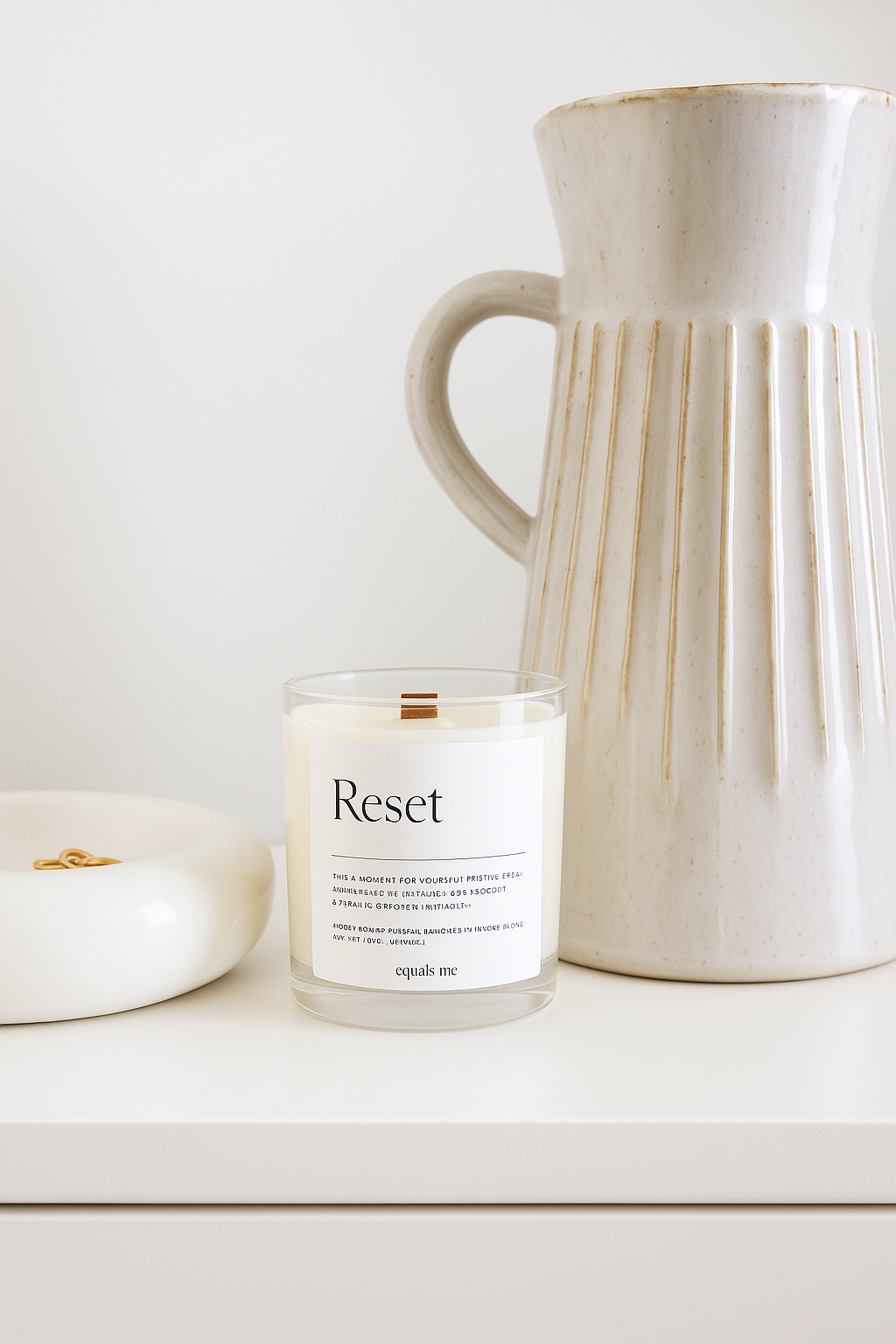 Reset | 8.5 oz Luxury Candle | Home Decor | Wood Wick 