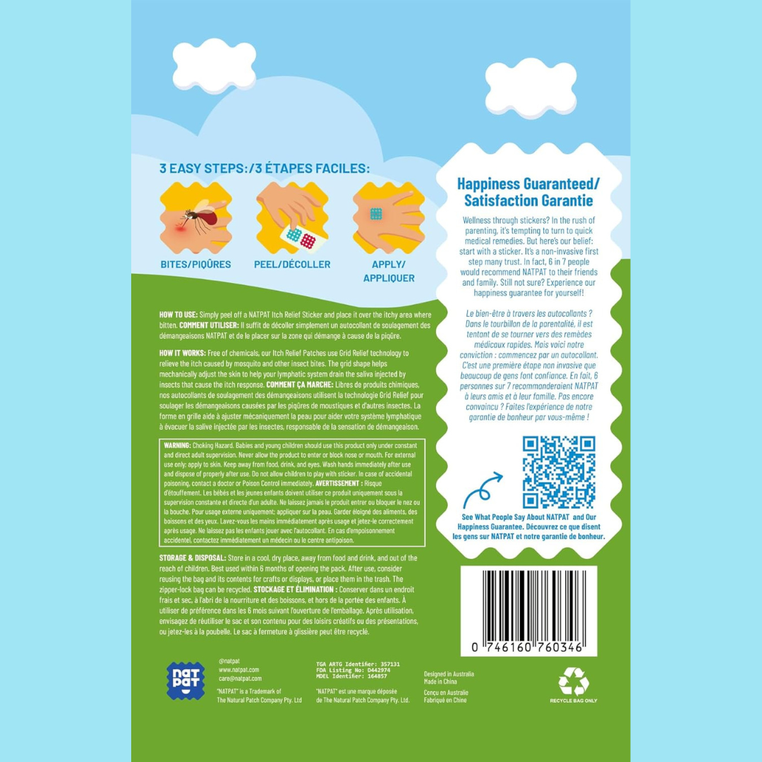NATPAT Magic Patch: Natural Bug Bite, Itch Relief Stickers