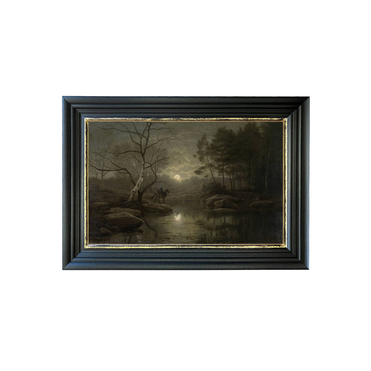 Headless Horseman Forest Scene Framed Halloween Wall Print
