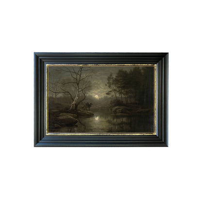 Headless Horseman Forest Scene Framed Halloween Wall Print