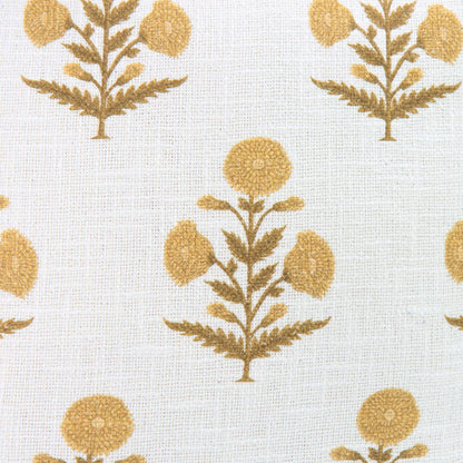 Seraphina Gold Mughal Flower Pillow - Elegant, Decorative