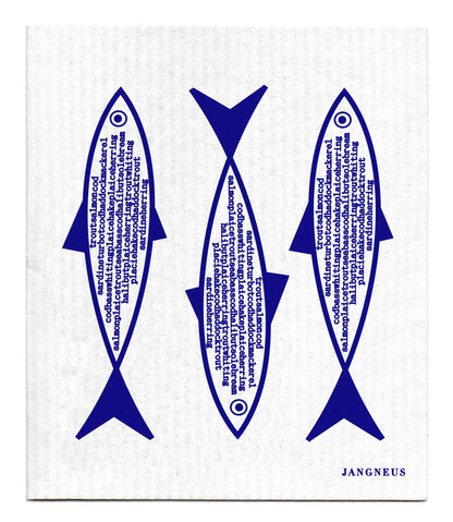 Swedish Dishcloth - Fish - Blue - Coastal Design