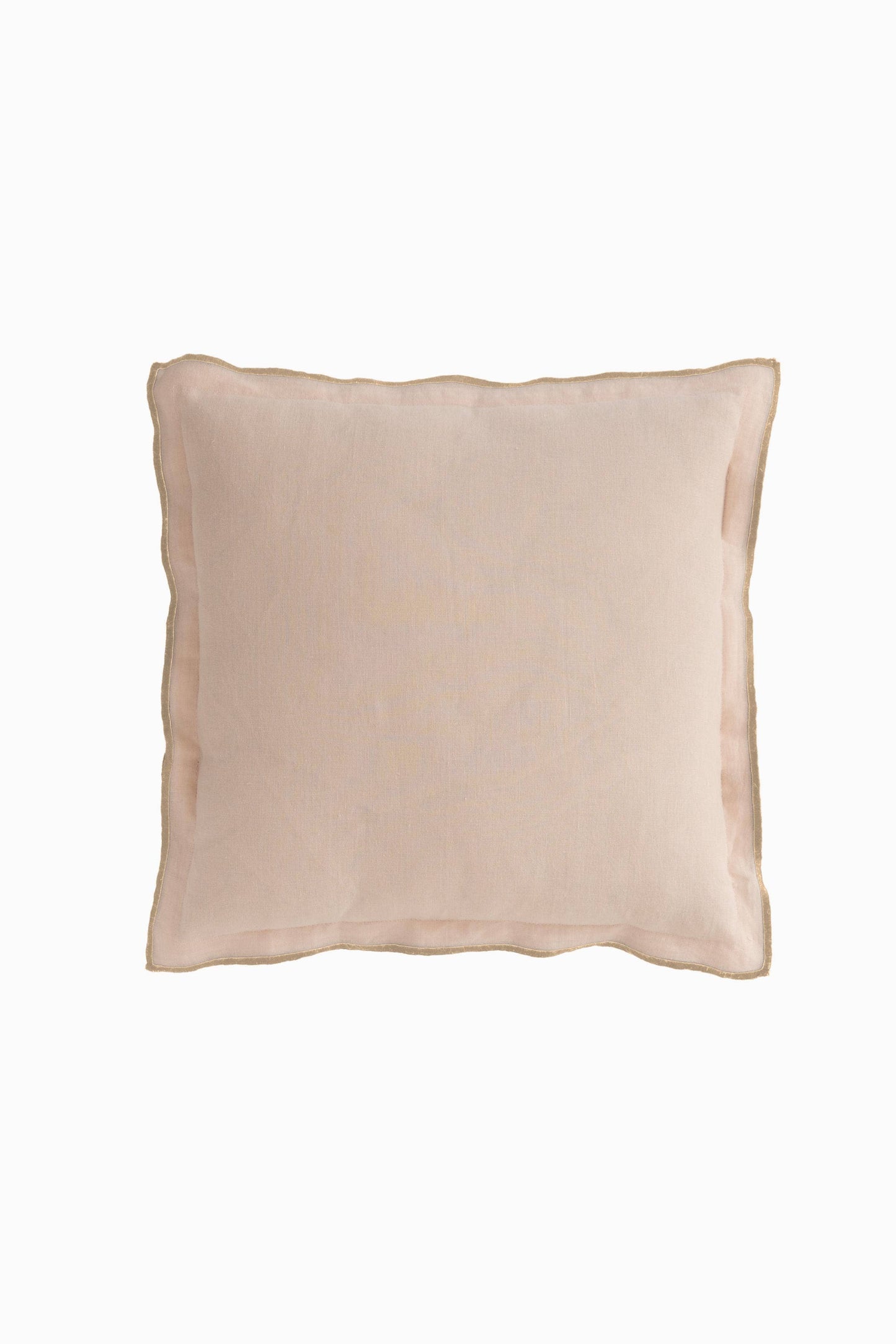 Handcrafted Linen Cushion Cover – Needlework, Neutral Charm: Ivory Bloom / 18"x18" / 45x45 cm