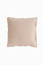 Handcrafted Linen Cushion Cover – Needlework, Neutral Charm: Ivory Bloom / 18"x18" / 45x45 cm