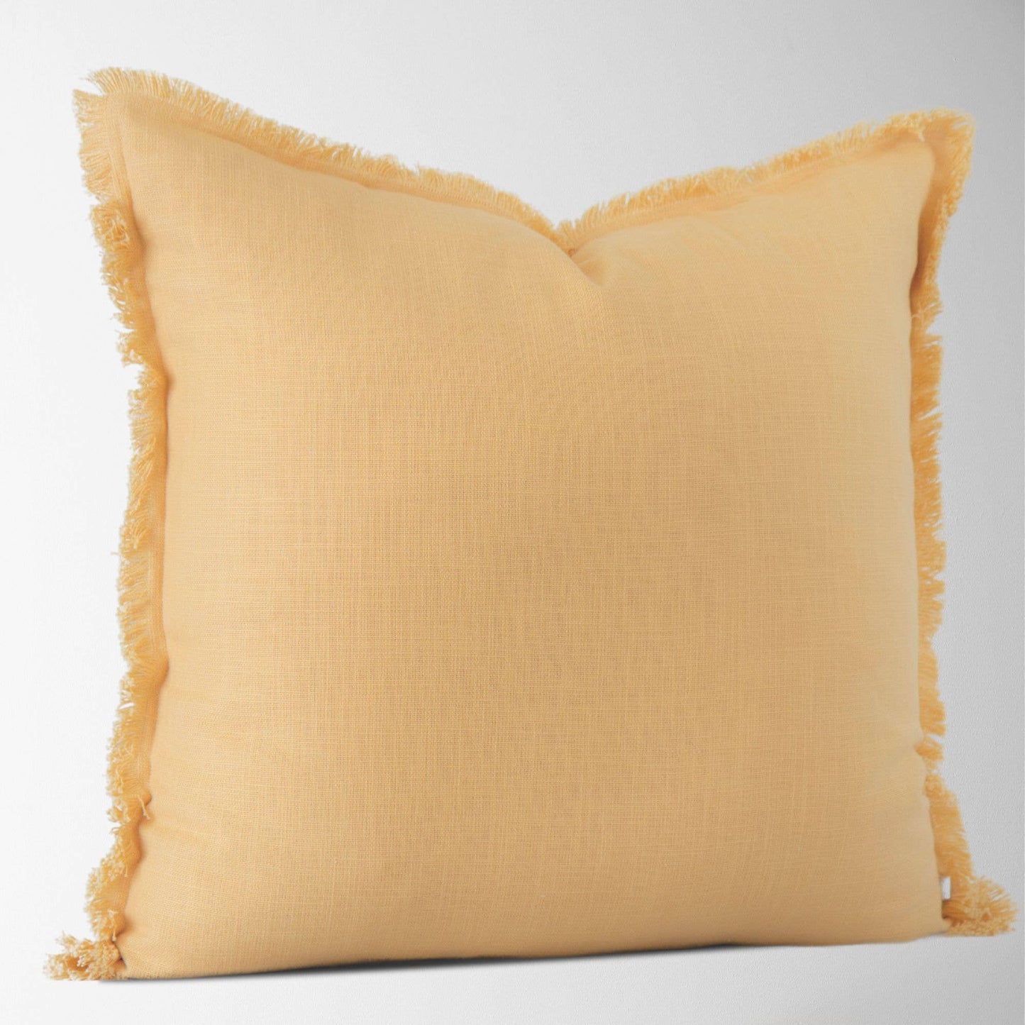 Emma Frayed Edge Pillow - 100% Cotton Decorative Cushion