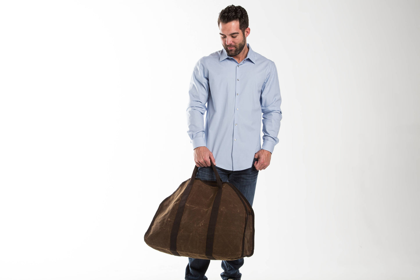 Waxed Log Carrier