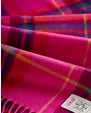 Hot Pink Check Merino Scarf